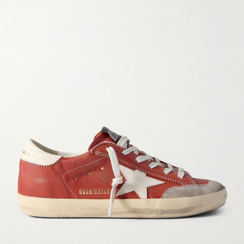 Golden Goose Superstar Penstar Sneaker Orange Leather/White/Ice sz 38 New in Box